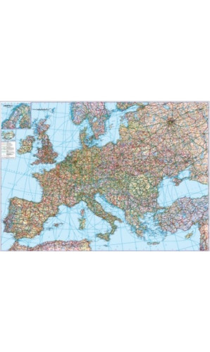 Карта автошляхів. Європа. Масштаб 1:3 750 000