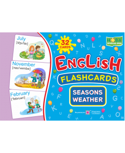 English : flashcards. Seasons. Weather (флеш-картки Пори року та погода) фото