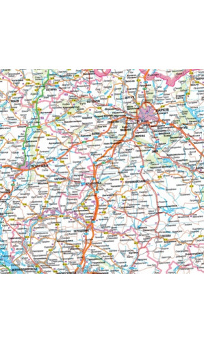 Карта автошляхів. Україна. Масштаб 1:1 000 000