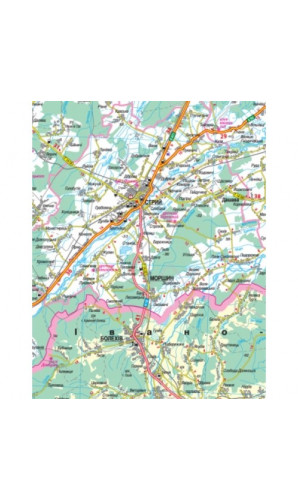 Карта автошляхів. Львівська область. Масштаб 1:250 000